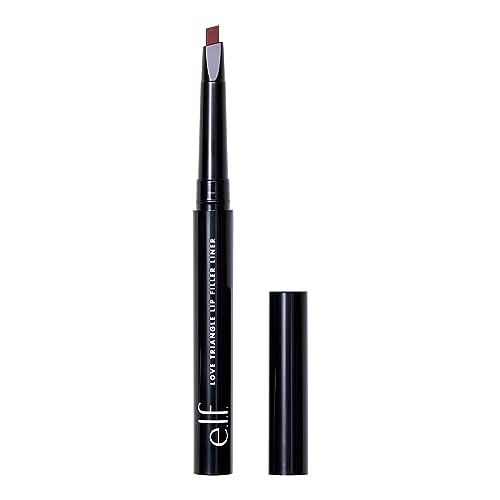 e.l.f. Love Triangle Lip Filler Liner, 2-in-1 Lip Liner Pencil For Sculpting & Filling, Long-Lasting Intense colour, Mauve