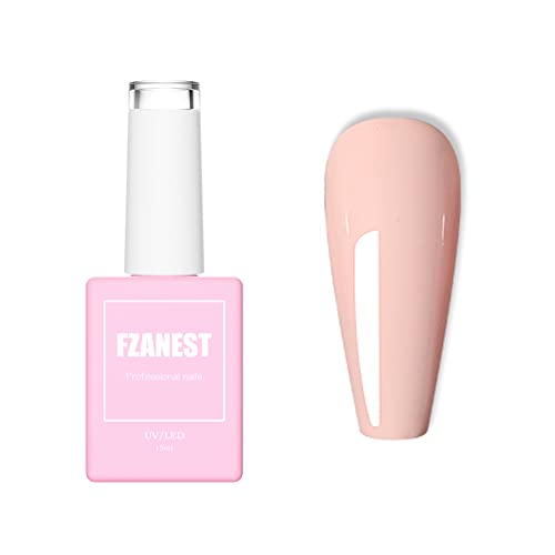 FZANEST Gel Nail Polish Soak Off LED UV Jelly Milky Clear Natural Gel Polish Varnish Nail Art Manicure (Cover Nude)