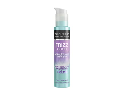 John Frieda Frizz Ease Weightless Wonder Featherlight Smoothing Creme for Frizzy, Fine Hair with Aloe Water, Frizz Control for Thin, Fine Hair, 1
