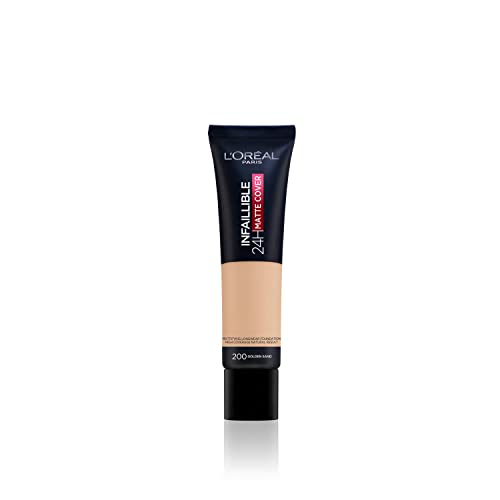 L'Oreal Paris Cover Liquid Foundation, With 4% Niacinamide, Long Lasting, Natural Finish, Available in 20 Shades, SPF 25, Infallible 32H Matte Co