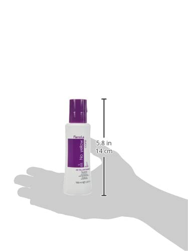 Fanola No Yellow Shampoo, Anti-Yellow Shampoo for Healthy and Vital Blonde Hair, Neutralizes Yellow Tones with Toning Action for Pre-Lightened, H