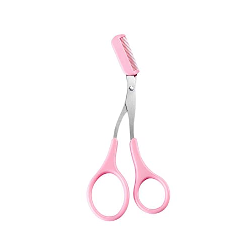 Eyebrow Trimmer Scissors with Comb, Professional Precision Trimmer Eyebrow Eyelash Hair Remover Cut Scissors Beauty Tool for Men Women (Black)