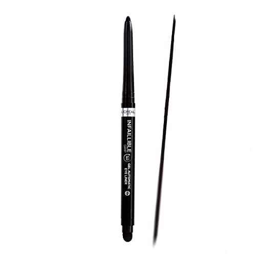 L'Oréal Paris Gel Eyeliner, Intense Long-lasting Colour, Semi Permanent, Infallible Grip 36H Gel Automatic Eyeliner, Intense Black