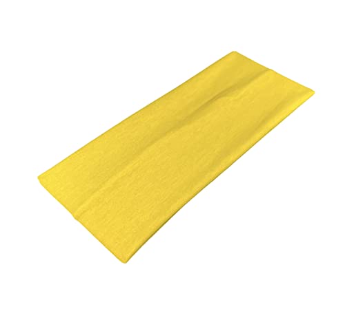 WESTEND CHOICE 9cm Wide Headbands Soft Head Band Plain Stretchy Unisex Kylie headband Bandeau Headbands for Women & Men Gym Yoga Hair Band (Black