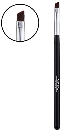 Impora London Angled Eyeliner/Eyebrow Makeup Brush. Flat with angled tip. Perfect for Lining/Shaping Eyes and Brows, Winged Liners. Use with Gel,