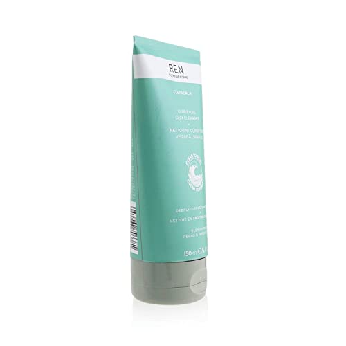 REN Clean Skincare Clearcalm Clarifying Clay Cleanser, Cleanse, Calm and Comfort Breakout-Prone Skin, With Kaolin Clay & Willow Bark, 150 ml