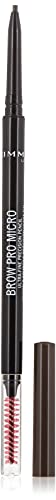 Rimmel London Brow Pro Micro Ultra-Fine Precision Pencil & Brush, Natural-looking Defined Brows, Soft Brown, 0.03 g