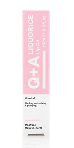 Q+A Liquorice Lip Oil. A hydrating, healing and plumping lip oil. 15ml/0.5fl.oz