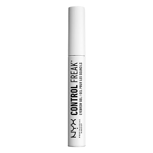 NYX Professional Makeup Control Freak Eyebrow Gel, Clear Brow Setter and Clear Mascara, Tames Brows and Sets Colour, Non-Sticky and Non-Flaking,