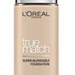 L'Oreal Paris Liquid Foundation, Super-Blendable Skincare, Infused with Hyaluronic Acid, True Match, 1C, 30ml