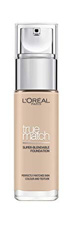 L'Oreal Paris Liquid Foundation, Super-Blendable Skincare, Infused with Hyaluronic Acid, True Match, 1C, 30ml
