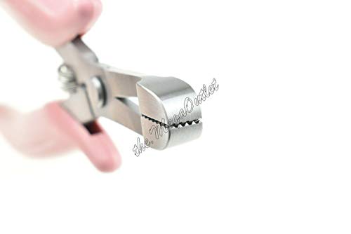 Profesional Hair Extension Pliers for Removing Micro Rings and Crushing Fusion Bond - Anti-rust Stainless Steel with Non-slip Grip - Pink - 6''