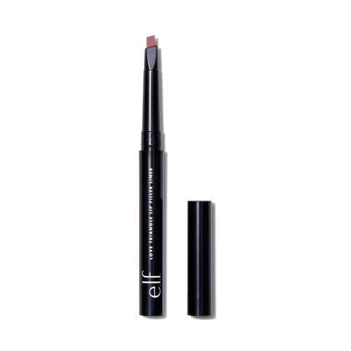 e.l.f. Love Triangle Lip Filler Liner, 2-in-1 Lip Liner Pencil For Sculpting & Filling, Long-Lasting Intense colour, Mauve
