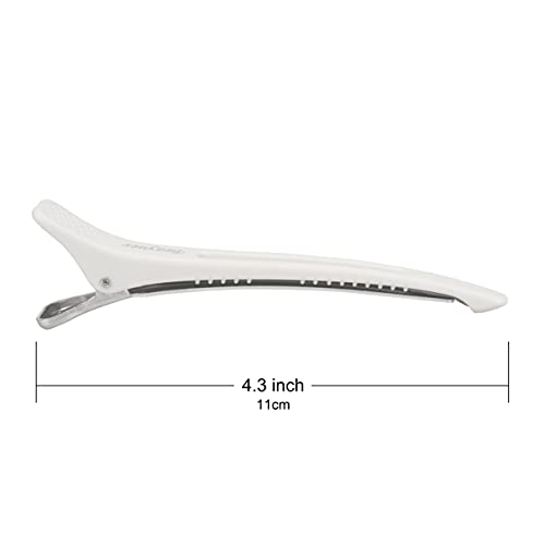 Beayuer Professional Salon Hair Clips 6 Pack Hair Clips for Styling and Sectioning Non Slip Hair Clips With Silicone Band No Trace Hair Clips for