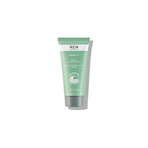 REN Clean Skincare Evercalm™ Gentle Cleansing Gel | Non-Drying Cleanser for Sensitive Skin | Soothes & Balances | Step 1: Cleanse