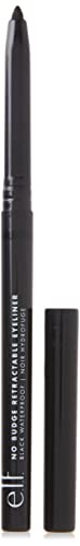 e.l.f. No Budge Retractable Eyeliner, Creamy & Ultra-Pigmented, Waterproof, Creates Bold & Defined Lines, Black, 0.006 Oz (0.18g)