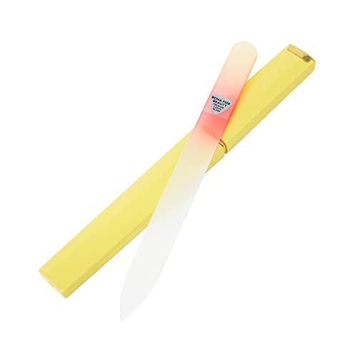 Glass Nail File with Case, Czech Glass Fingernail Files, Manicure Nail File for Natural Nails, Expert Precision Filing + Smooth Finish - Bona Fid