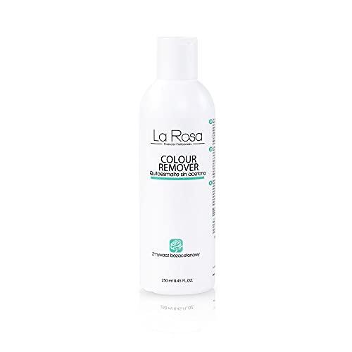La Rosa ACETONE-FREE Nail Polish Remover, NON-ACETONE remover, quickly removes enamel from natural, gel and acrylic nails, Lemon Aroma (250 ml)