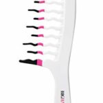 Big Hair Tools XL Size Wavy Wide Tooth Comb, White