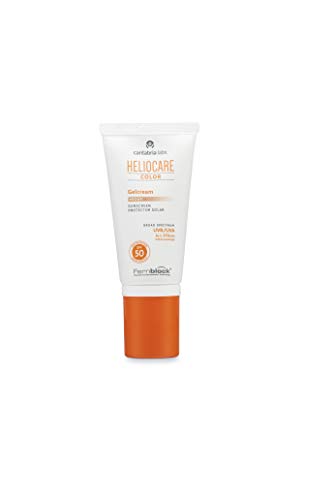 Heliocare Colour Gelcream Brown SPF 50 50ml / Sun Cream For Face / Daily UVA and UVB Anti-Ageing Sunscreen Protection / Combination, Dry, Oily an