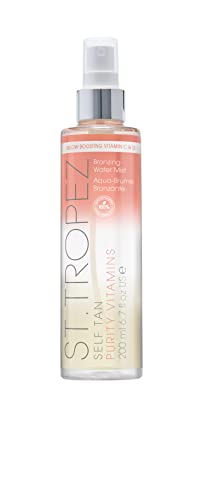 St.Tropez Fake Tan, Vitamin D Boosting Self Tan Purity Vitamins Bronzing Body Mist, Award Winning Vegan Tanning Water with Vitamin C, 100 Percent