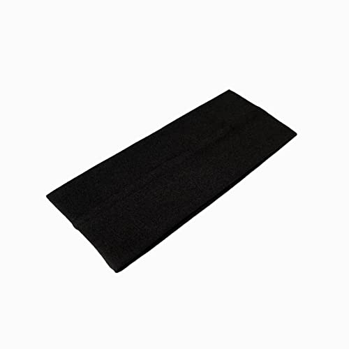 WESTEND CHOICE 9cm Wide Headbands Soft Head Band Plain Stretchy Unisex Kylie headband Bandeau Headbands for Women & Men Gym Yoga Hair Band (Black