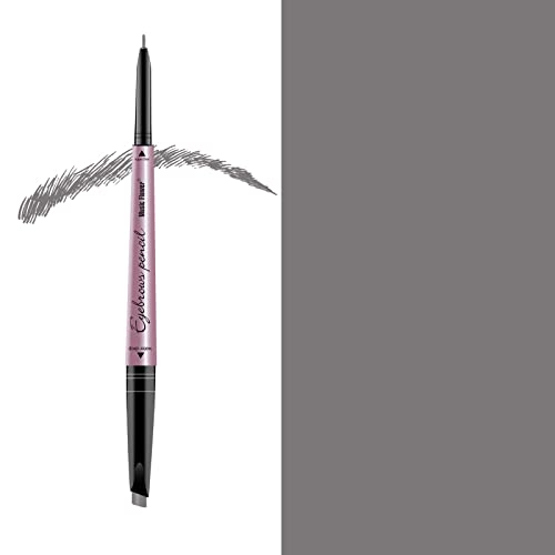 Music Flower Double Ended Eyebrow Pencil, Waterproof Brow Pen, Smudgeproof Long lasting Eye Makeup, Pack of 1, Dark Brown