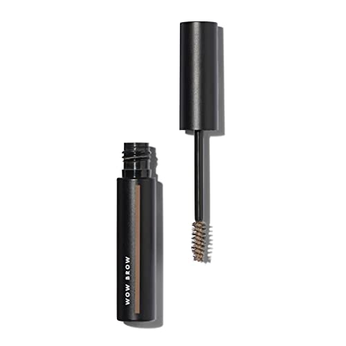 e.l.f. Wow Brow Gel, Volumizing, Buildable, Wax-Gel Hybrid, Creates Full, Voluminous-Looking Brows, Locks Brow Hairs In Place, Neutral Brown, Fib
