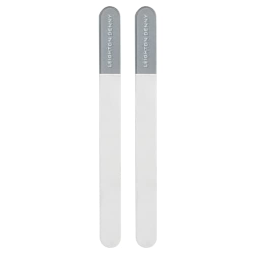 LEIGHTON DENNY Set of 2 Large Crystal Nail Files (195mm) with Cases