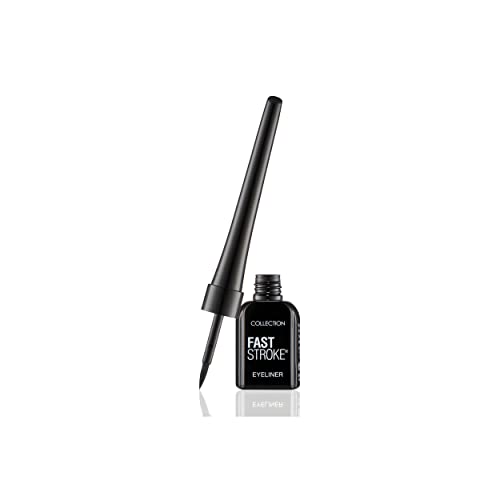 Collection Cosmetics Fast Stroke Eyeliner, Quick Drying Formula, 4ml, Black