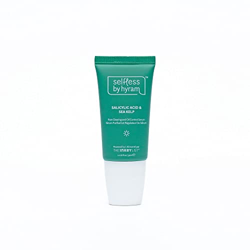Selfless by Hyram Salicylic Acid & Sea Kelp Clearing & Oil Control Serum to Target & Prevent Breakouts, Clear, 30 ml