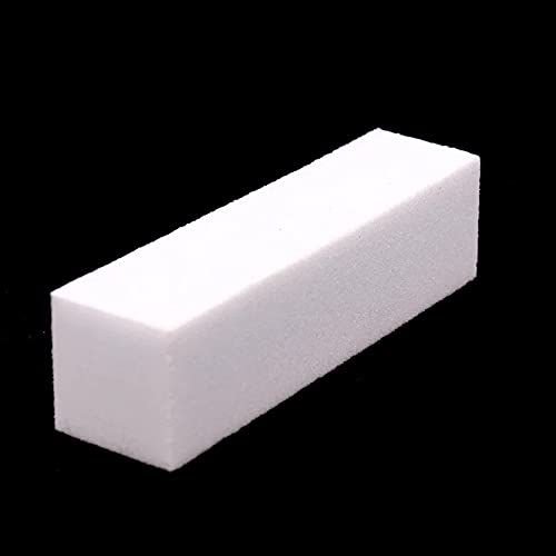 10pcs Nail Buffer Block 4 Way Professional Nail Files and Buffer Nail Sanding Tools for Gel Natural Acrylic Nails - White