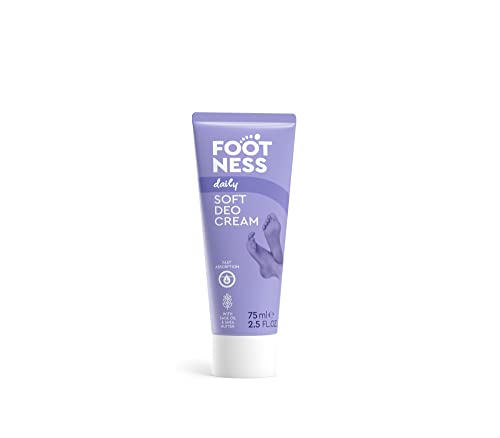 FOOTNESS Soft Deo Foot Cream - 3 in 1 for soft, moisturised and deodorised feet. For silky-smooth feet (75 ml)