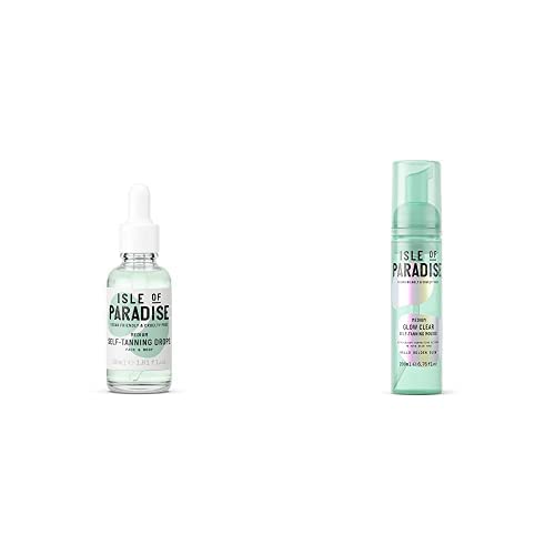 Isle of Paradise Self Tan Mousse, Medium (200 ml) Glow Clear Self Tanning Foam, Natural Ingredients & Vegan (packaging may vary)