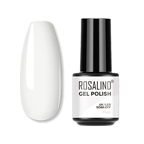 Gel Nail Polish,7ml White Nail Polish,Soak off UV/LED Gel Nail Polish Long Lasting Gel,High Glossy,Smooth,Easy to Apply, No Chips,Holographics Sh