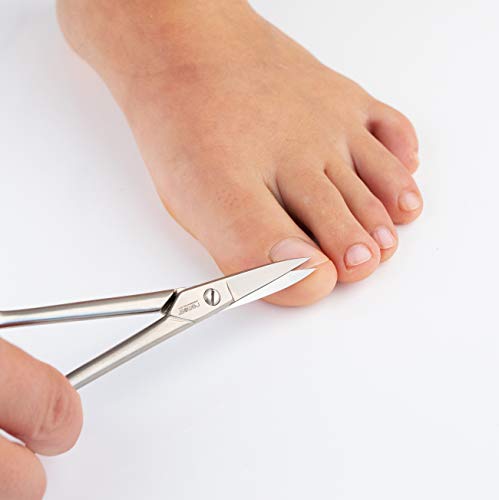 REMOS Toenail Scissors with Serrated Cutting Edge Made of Hardened Steel 13.5 cm