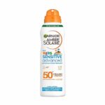 Garnier Ambre Solaire SPF 50+ Kids Anti-Sand Mist, Children's Sun Protection Spray, Non-Greasy and Fast-Absorbing, Water- and Sand-Resistant, Hyp