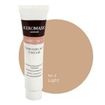 Keromask Full Coverage Hypoallergenic Concealer Shade LIGHT No 3 to Camouflage Vitiligo, Tattoos, Redness and Rosacea, Waterproof and Suitable fo