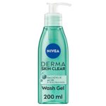 NIVEA Derma Skin Clear Wash Gel (150ml), Deep Cleansing Face Wash Gel, Salicylic Acid Face Wash Enriched with Niacinamide to Cleanse Pores and Re