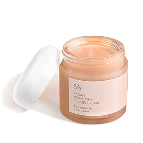 Dr.Ceuracle Vegan Kombucha Tea Gel Cream 2.65 fl.oz.| Vegan all in one Gel Cream for All Skin Types with Kombucha Tea Extract | The Water Gel Moi