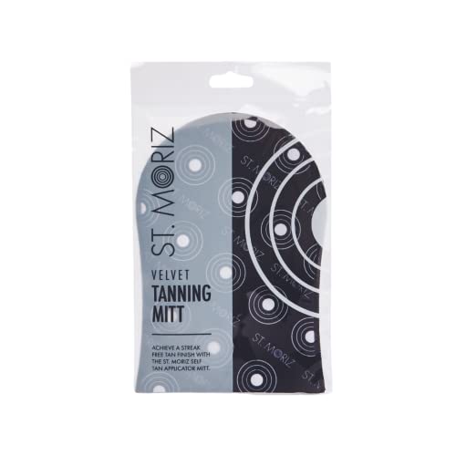 St Moriz Velvet Tanning Mitt for Even Fake Tan Coverage, Stain Free Hands & Streak Free Finish, Reusable, Use with Any Fake Tan Mousse, Mist, Lot
