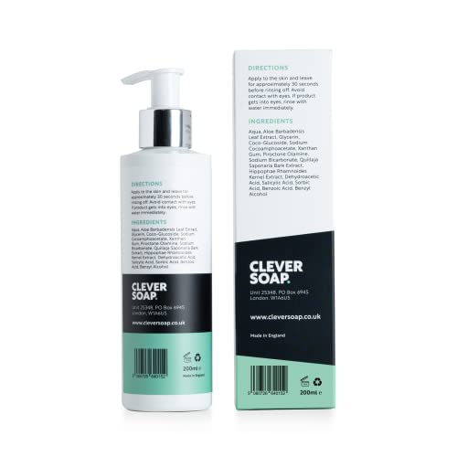 Clever Soap 1% Piroctone Olamine Face Wash With Salicylic Acid - Exfoliating, Foaming Facial Cleanser - Suitable For Seborrheic Dermatitis, Acne