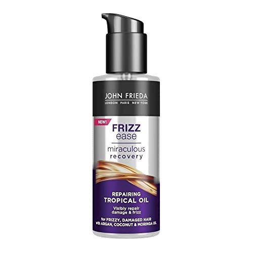John Frieda Frizz Ease Miraculous Recovery Repairing Tropical Oil, Moisturising Hair Oil for Frizzy, Damaged Hair, 100 ml