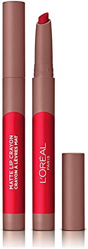 L'Oreal Paris Infallible Very Matte Lip Crayon Lipstick, Smudge Proof, Pink Lipstick, 111 A Little Chilli, 1 kg