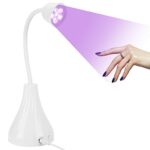 Holres UV Nail Lamp,18W LED Nail Lamp Nail Dryer Quick Drying Nail Gel Curing Lamp with 60s Timer Portable 360° Rotation UV Lamps for Gel Nails H