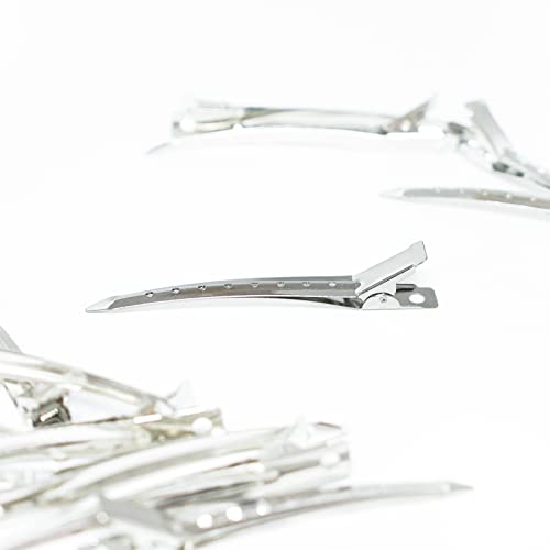 JOYOYO 40 Pcs Duck Bill Hair Clips Hair Sectioning Clips Hairdressing Clips Pin Curl Clips with Holes, 3.5 Inch Professional Sectioning Clips for