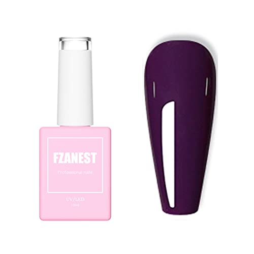FZANEST Gel Nail Polish Soak Off LED UV Jelly Milky Clear Natural Gel Polish Varnish Nail Art Manicure (Cover Nude)