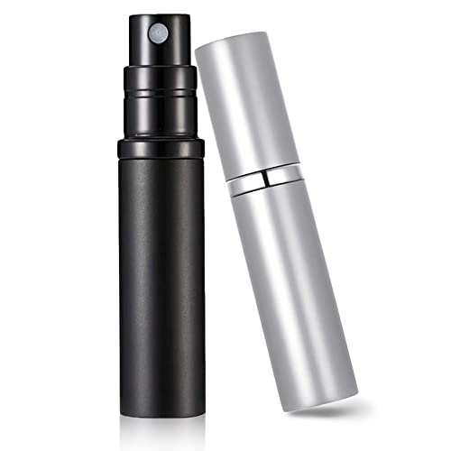 Ledander 2 Pieces 5 ml Perfume Atomiser Spray Bottle, Travel Perfume Atomiser Refillable Mini Portable Perfume Atomiser