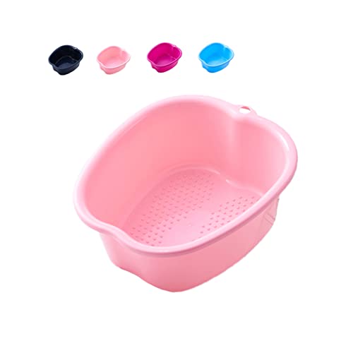 Large Foot Bath spa Bowl, Thick Sturdy Plastic Foot Basin for Pedicure, Detox and Massage, Perfect to Soak Your Feet Toe Nails and Ankles (Blue)