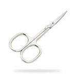 Classica 3.5 inch Fully Left Hand Curved Traditional Carbon Steel Nickel Plated Cuticle Scissors